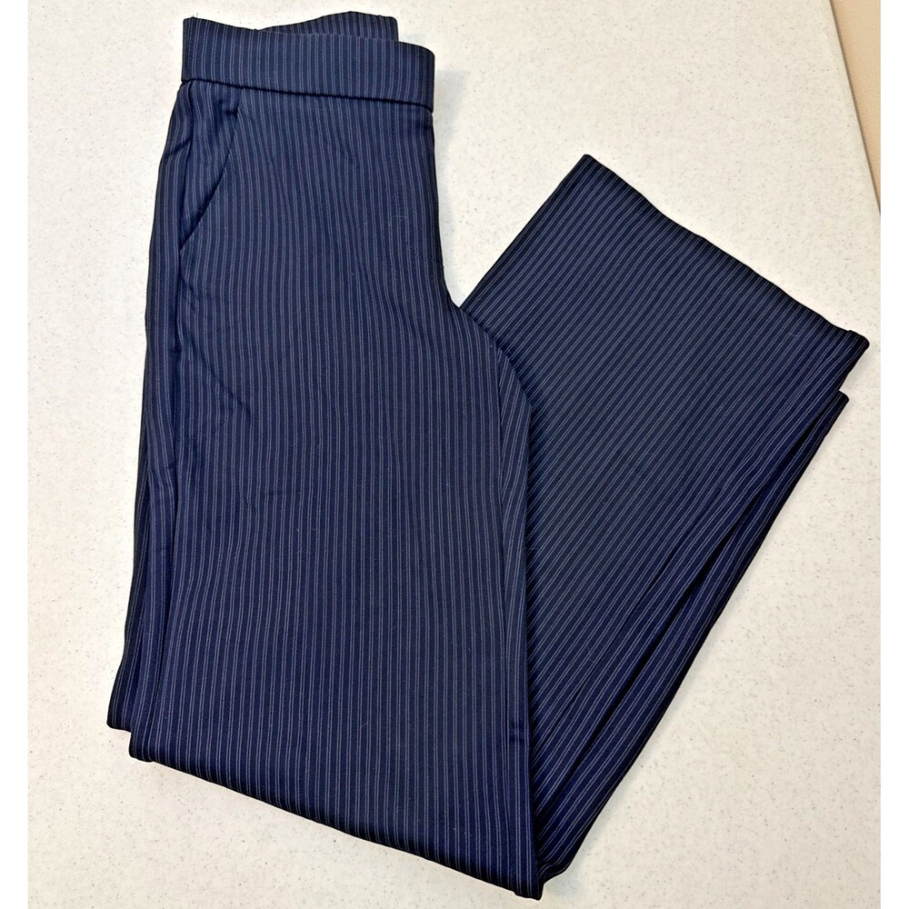 Truth By Republic Navy Blue Striped Women's Pants Trousers Size Small Pinstriped